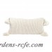 Floor 9 Chunky Knit 100% Cotton Lumbar Pillow with Poms FFLL1709